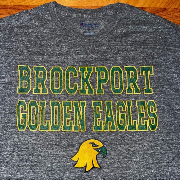 SUNY Brockport Golden Eagles Champion Ultimate Tri-Blend T-Shirt - Gray Men’s XL - Picture 2 of 9